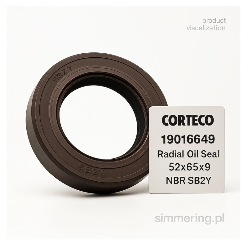 Uszczelniacz CORTECO 19016649 NBR SB2Y Simmerring 52x65x9