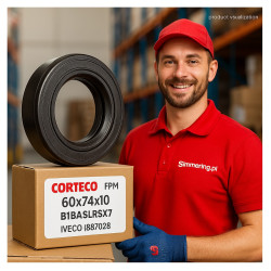 CORTECO 12030149 FPM Radial Oil Seal 60x74x10 – B1BASLRSX7 Shaft Seal for IVECO (OEM: 8870828)