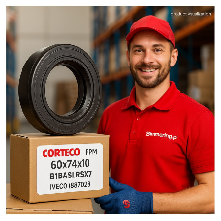 CORTECO 12030149 FPM Radial Oil Seal 60x74x10 – B1BASLRSX7 Shaft Seal for IVECO (OEM: 8870828)