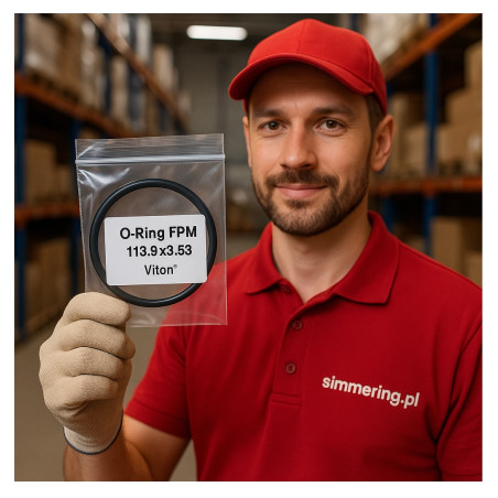 O-Ring FPM 113.9x3.53 mm – Viton® Chemical-Resistant Seal for High-Temperature Applications | simmering.pl