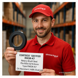 Rotary Shaft Seal CORTECO 12019120 RWDR-K7 75x100x13/14,5 Oil Seal