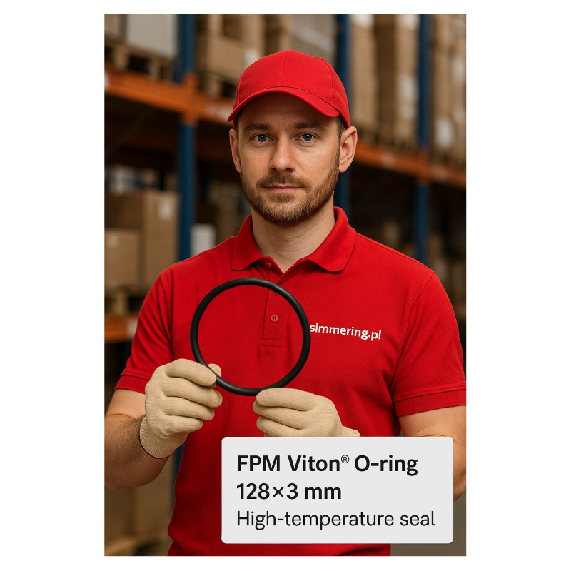 FPM Viton® O‑ring 128×3 mm – high‑temperature seal