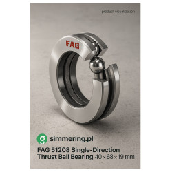 FAG 51208 Single‑Direction Thrust Ball Bearing 40 × 68 × 19 mm