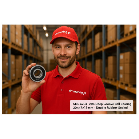 SNR 6204‑2RS Deep Groove Ball Bearing 20×47×14 mm – Double Rubber-Sealed