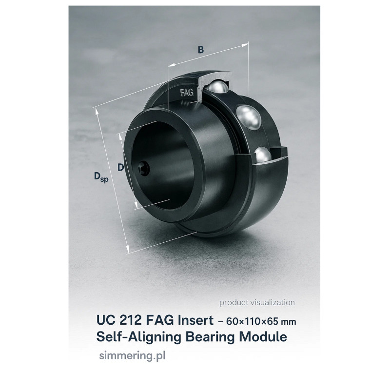UC 212 FAG – insert 60×110×65 mm Łożysko samonastawne