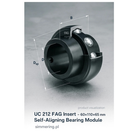 UC 212 FAG – insert 60×110×65 mm Łożysko samonastawne