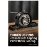 UCP 205 TIMKEN – Samonastawne łożysko w obudowie, otwór 25 mm