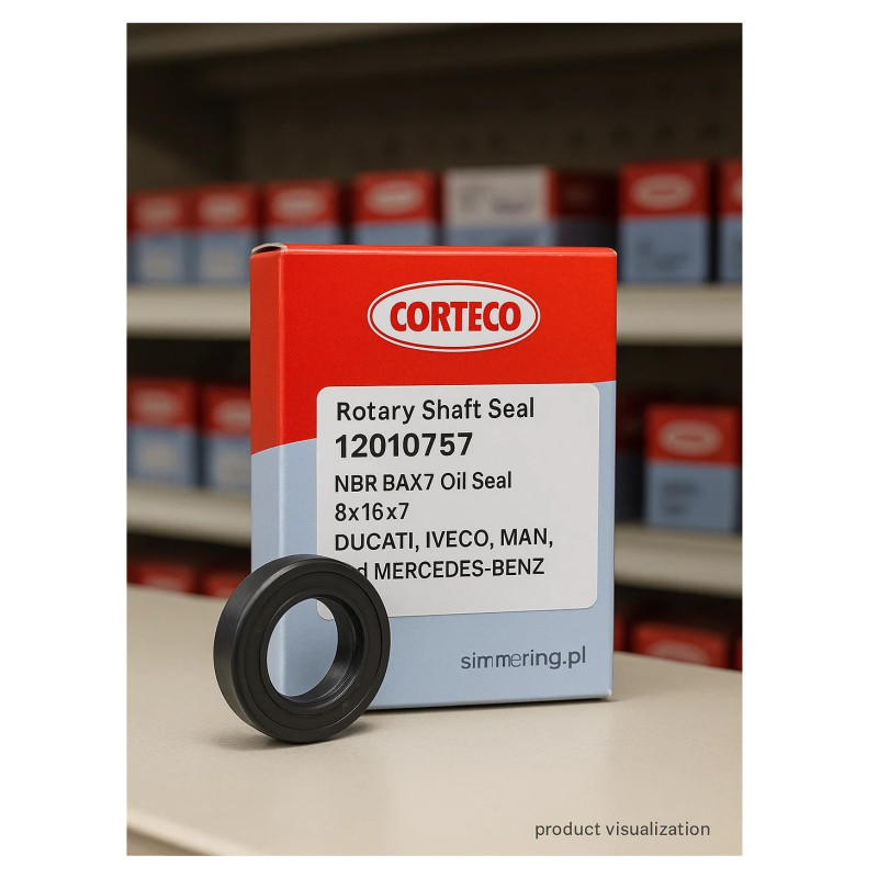 Rotary Shaft Seal CORTECO 12010757 NBR BAX7 Oil Seal 8x16x7