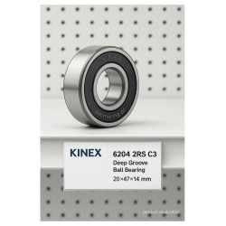 KINEX 6204 2RS C3 20x47x14 Łożysko kulkowe zwykłe