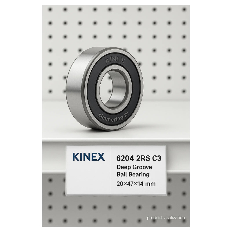 KINEX 6204 2RS C3 20x47x14 Deep Groove Ball Bearing