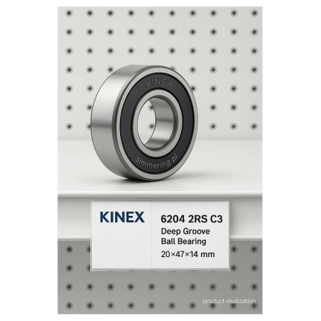 KINEX 6204 2RS C3 20x47x14 Deep Groove Ball Bearing