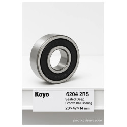KOYO 6204 2RS – uszczelnione łożysko kulkowe 20×47×14 mm