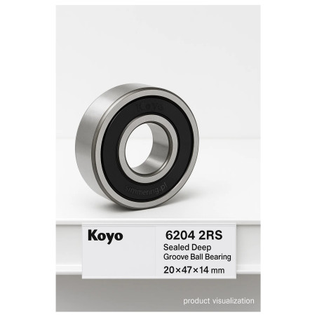 KOYO 6204 2RS – uszczelnione łożysko kulkowe 20×47×14 mm