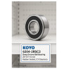 KOYO 6204-2RSC3 Deep Groove Ball Bearing 20×47×14 mm – Rubber Sealed, C3 Clearance