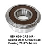 Deep groove ball bearing 6204 2RS NR NSK 20x47x14