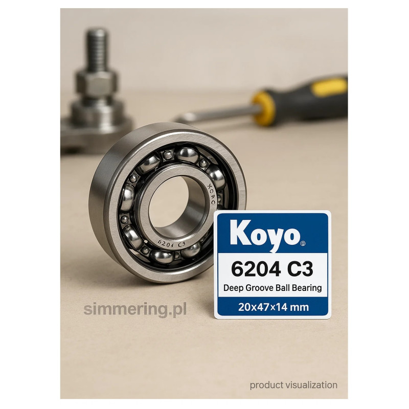 KOYO 6204 C3 – Deep Groove Ball Bearing 20×47×14 mm