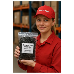 O-ring 6.07x1.78 NBR 70 ShA – Nitrile Rubber Sealing Rings (Pack of 100)