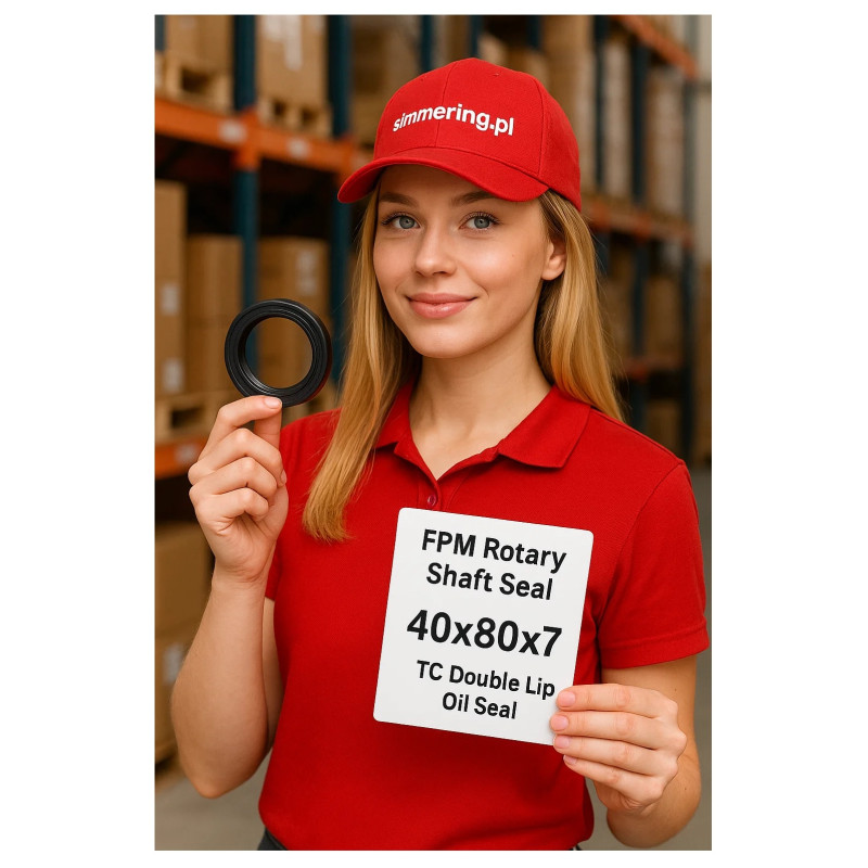 FPM Rotary Shaft Seal 40x80x7 TC Double Lip Oil Seal