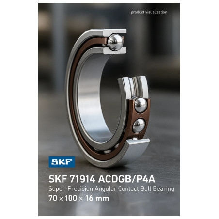 71914 ACDGB/P4A SKF  – precyzyjne łożysko kątowe 70×100×16 P4A