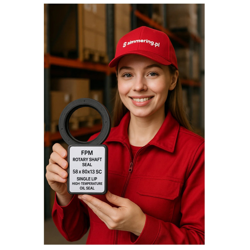 FPM Rotary Shaft Seal 58x80x13 SC – Single Lip High-Temperature Oil Seal