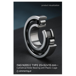 FAG N205 E TVP2 25×52×15 mm – Cylindrical Roller Bearing with Plastic Cage