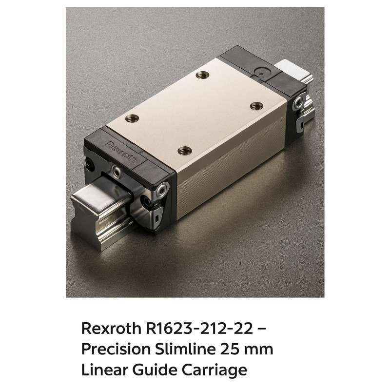 Wózek prowadnicy liniowej Rexroth R1623‑212‑22 – Slimline 25 mm