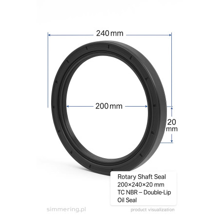Simmering NBR AO 200×240×20 mm – Uszczelniacz Dwuwargowy