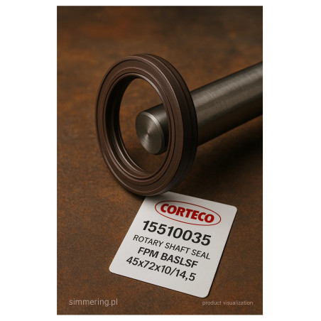 Rotary Shaft Seal CORTECO 15510035 FPM BASLSF Oil Seal 45x72x10/14,5