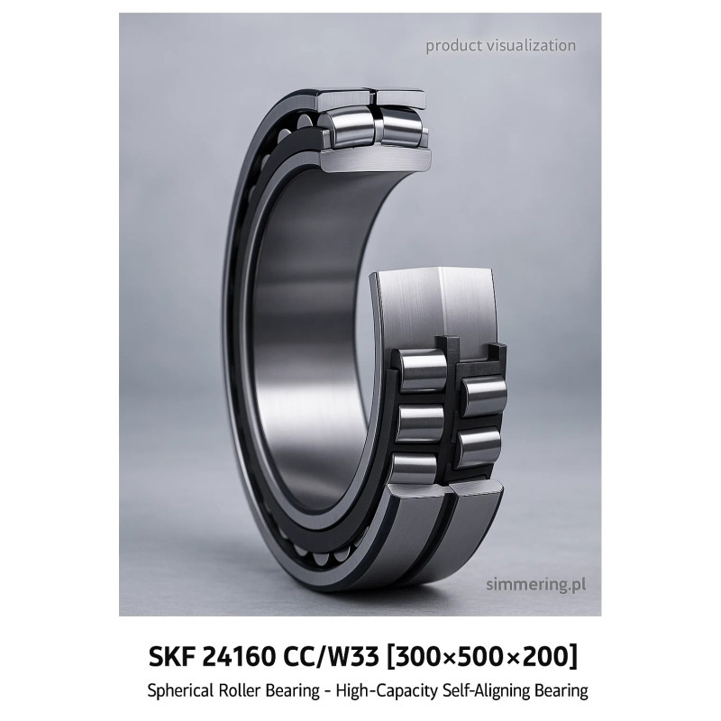 Łożysko baryłkowe SKF 24160 CC/W33 300×500×200