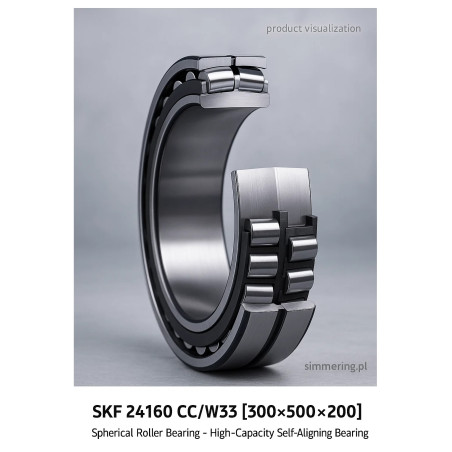 Łożysko baryłkowe SKF 24160 CC/W33 300×500×200