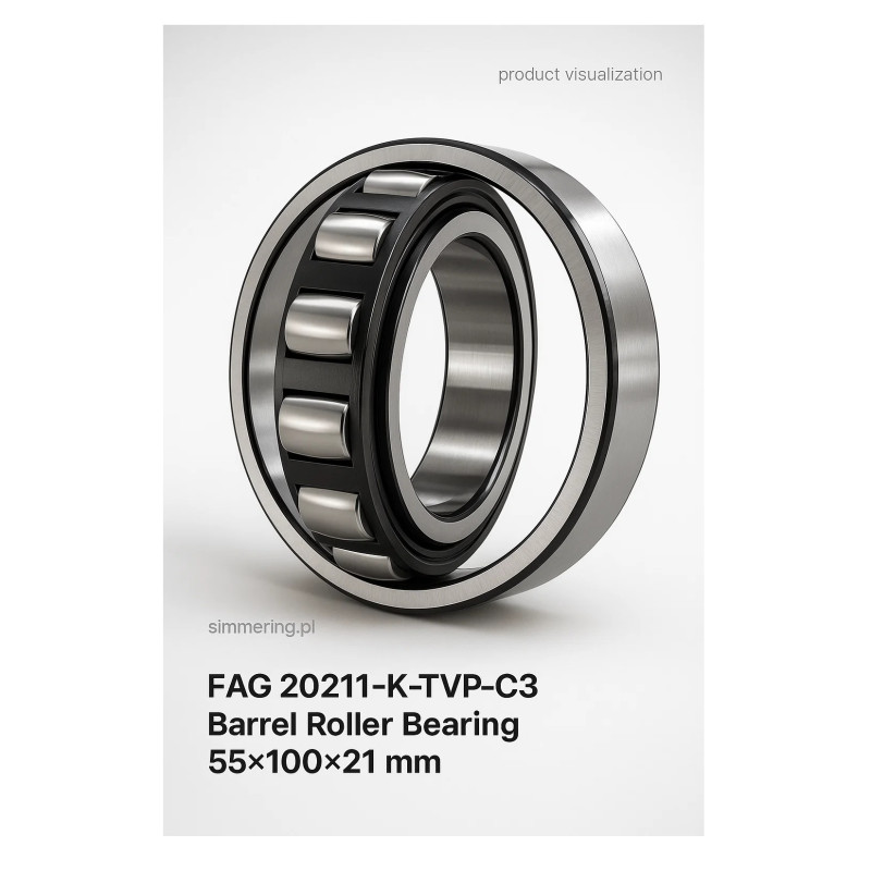 FAG 20211‑K‑TVP‑C3 Barrel Roller Bearing 55×100×21 mm