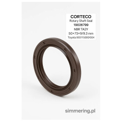 Uszczelniacz CORTECO 19026799 NBR TA2Y 50×73×9/9,3 – simmerring koła Toyota 9031150003 / 9031150004