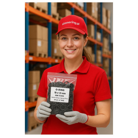 O-ring 19x1.5 mm NBR 70 ShA – Nitrile Rubber Sealing Ring (Pack of 100)