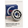 NACHI 6203 NR C3 Deep Groove Ball Bearing 17×40×12 mm