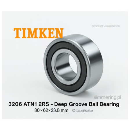 TIMKEN 3206 ATN1 2RS Insert Ball Bearing – Sealed 30×62×23.8 mm