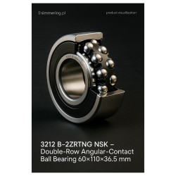 3212 B‑2ZRTNG NSK – Double‑Row Angular‑Contact Ball Bearing 60×110×36.5 mm