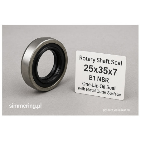 Rotary Shaft Seal 25x35x7 B1 NBR – One-Lip Oil Seal with Metal Outer Surface