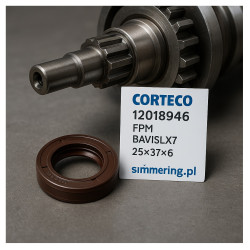CORTECO 12018946 FPM BAVISLX7 25×37×6 Rotary Shaft Seal