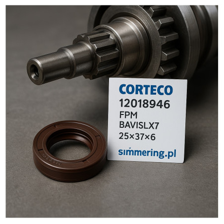 CORTECO 12018946 FPM BAVISLX7 25×37×6 Rotary Shaft Seal
