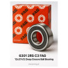 FAG 6301 2RS C3 Deep Groove Ball Bearing 12x37x12 mm