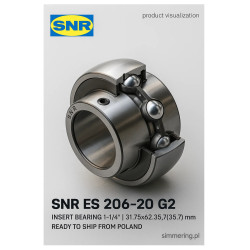 SNR ES 206-20 G2 Insert Bearing 1-1/4" | 31.75x62x35.7 mm – Ready to Ship from Poland