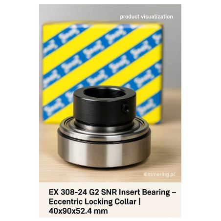 Wkładka łożyskowa EX 308‑24 G2 SNR – Insert Ball Bearing 38,1×90×57,1 mm