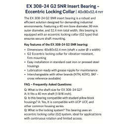 EX 308-24 G2 SNR Insert Bearing