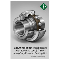 G1100 KRRB INA Insert Bearing with Eccentric Lock | 1" Bore – Heavy-Duty Mounted Bearing Unit
