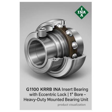 G1100 KRRB INA Insert Bearing with Eccentric Lock | 1" Bore – Heavy-Duty Mounted Bearing Unit