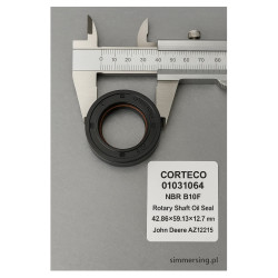 CORTECO 01031064 NBR B1OF Rotary Shaft Oil Seal 42.86×59.13×12.7 mm – John Deere AZ12215