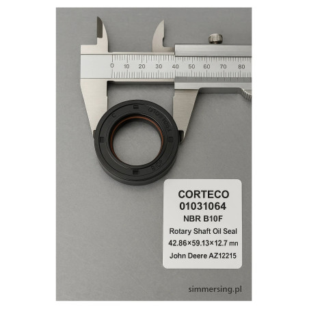CORTECO 01031064 NBR B1OF Rotary Shaft Oil Seal 42.86×59.13×12.7 mm – John Deere AZ12215