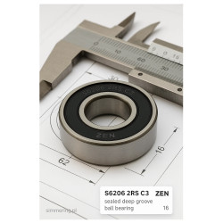S6206-2RS-C3 ZEN 30x62x16 Deep Groove Ball Bearing
