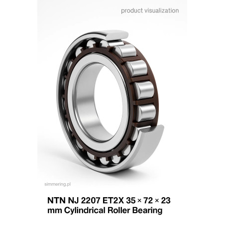 Łożysko walcowe NJ 2207 ET2X NTN 35×72×23 mm – wysoka nośność i trwałość