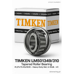 Łożysko stożkowe TIMKEN LM501349/LM501310 41,27x73,43x19,55 – precyzyjne, wytrzymałe, 24h wysyłka z Lublina